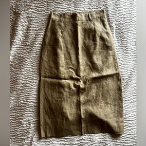 vintage ralph lauren linen pencil skirt